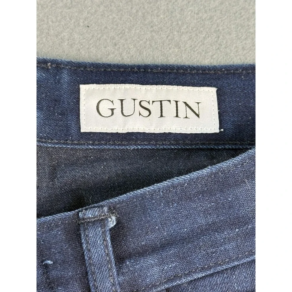 Gustin Jeans Mens 35x31 Dark Wash Blue California Straight Selvedge Denim USA